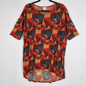 Lularoe Simply Comfortable Tunic Legging Shirt Geometric Stretch Size Medium